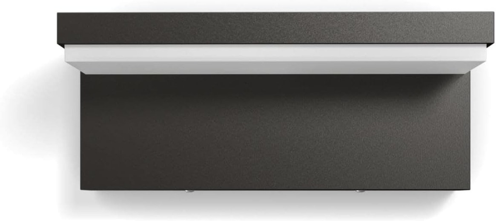 Lampa de perete pentru exterior Philips Bustan UltraEfficient, 3,8 W, lumina alba calda 2700 K, antracit, senzor de miscare, rezistenta la intemperii IP44