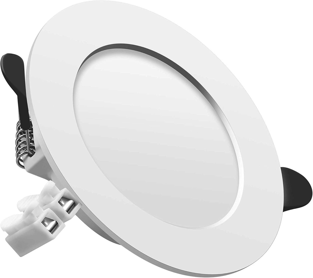 Spoturi LED incastrate, 230V, spoturi de tavan IP20, ultra-plate, incl. 6 spoturi LED incastrate, alb rece, 7W, 700lm