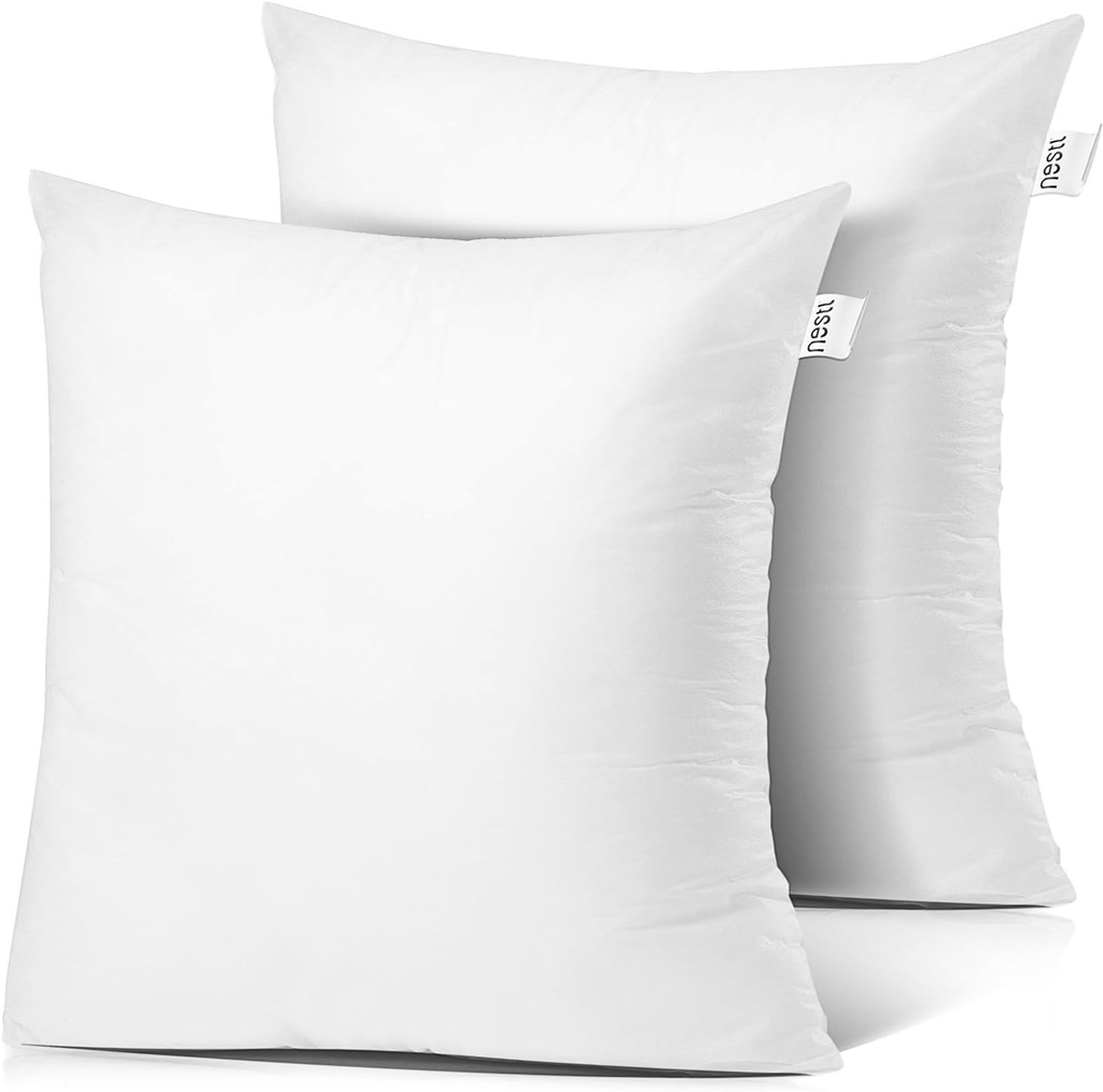 Nestl Bedding Perne Euro 26x26 Set de 2 - Insert mare pentru perna, alb
