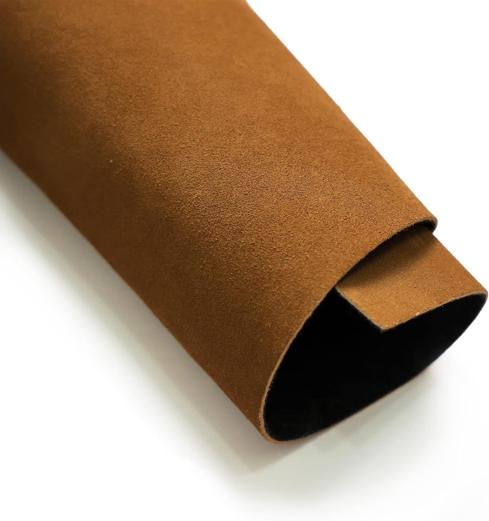 Soletec Patrate din piele intoarsa, foaie de piele, bucati pre-taiate pentru mestesuguri, unelte si cusut, maro, 1,85 mm, 35 x 35 cm