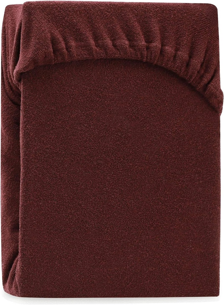 Cearsaf cu elastic AmeliaHome 160x200-180x200 cm, cearsaf cu elastic din bumbac terry, albastru inchis