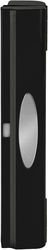 Cutter de folie Wenko Perfect-Cutter, suport pentru cele mai comune role de folie si aluminiu cu lungimea de pana la 33 cm, taiere curata datorita lamei zimtate din otel, 38 x 5,2 x 6,7 cm, negru