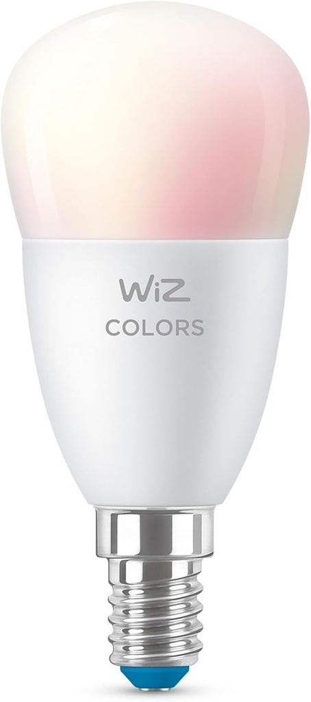 Lampa LED WiZ Tunable White and Color E14 (470 lm), lampa de 40 W cu 16 milioane de culori sau lumina reglabila de la alb cald la alb rece, control inteligent al luminii prin Wi-Fi folosind voce/aplicatie