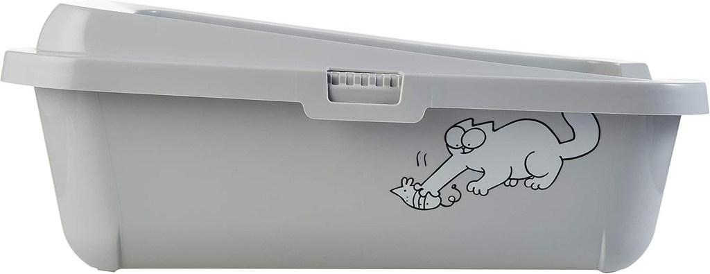Simon's Cat, Katzentoilette mit Rand L: 43 cm B: 32 cm H: 16 cm grau