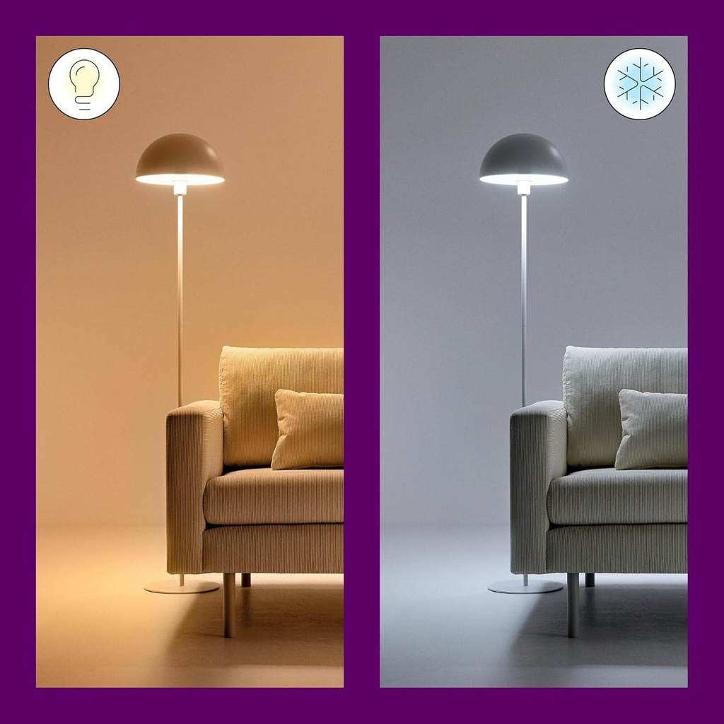 Lampa LED reglabila alba WiZ E27 (1.521 lm), 100 W, pachet de 1 lampa cu lumina alb cald pana la rece, reglabila, control inteligent al luminii prin Wi-Fi folosind vocea/aplicatia