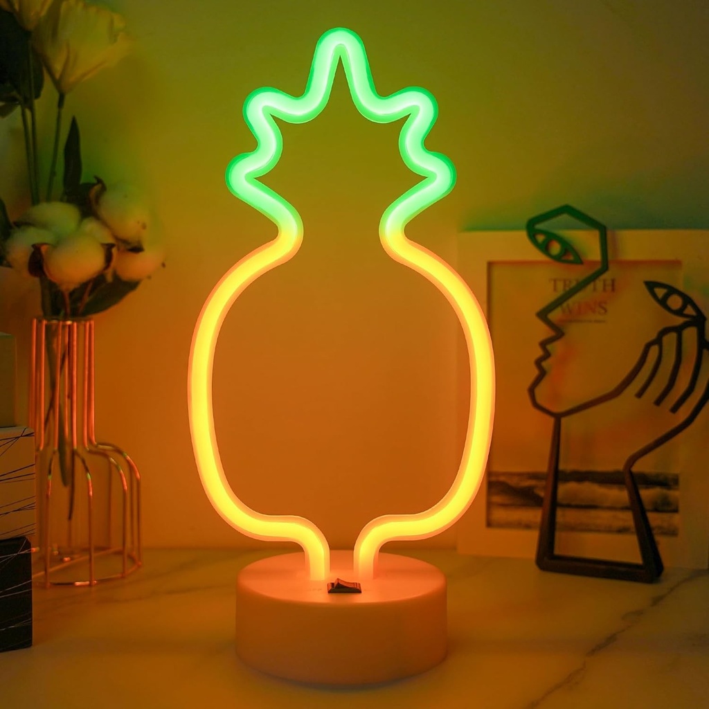 JEMESI Lumina de noapte cu stele neon, lumina de dormitor, baterie/USB, pentru acasa, ziua de nastere, bar, petrecere, cadouri pentru copii (alb cald)