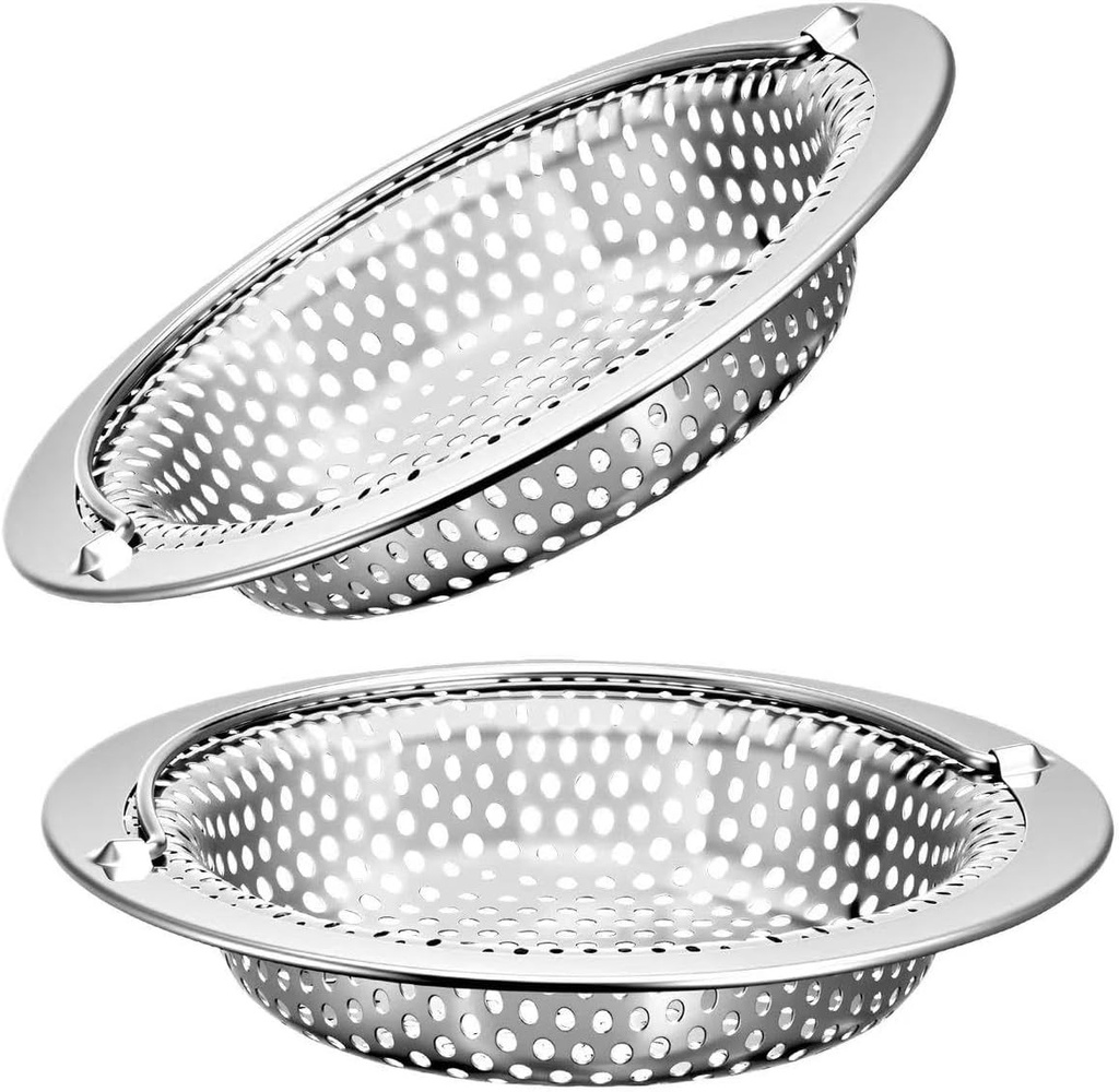 Sita de scurgere confortabila, din 2 piese, sita pentru chiuveta cu maner, sita pentru lavoar din otel inoxidabil, protectie impotriva infundarii chiuvetei, pentru bucatarie (11 x 7 x 2 cm)