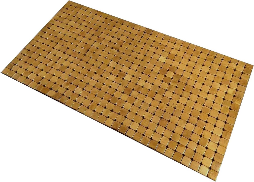 Covoras de podea din bambus pentru baie, toaleta, dormitor, bucatarie, utilizare in interior/exterior, 80 x 45 cm