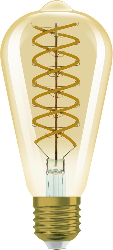 Lampa LED OSRAM Vintage 1906® Classic Edison FIL 60, E27, reglabila, forma Edison, aurie, 8.8W, 806lm, 2400K, lumina alba calda redusa, consum redus de energie, durata lunga de viata