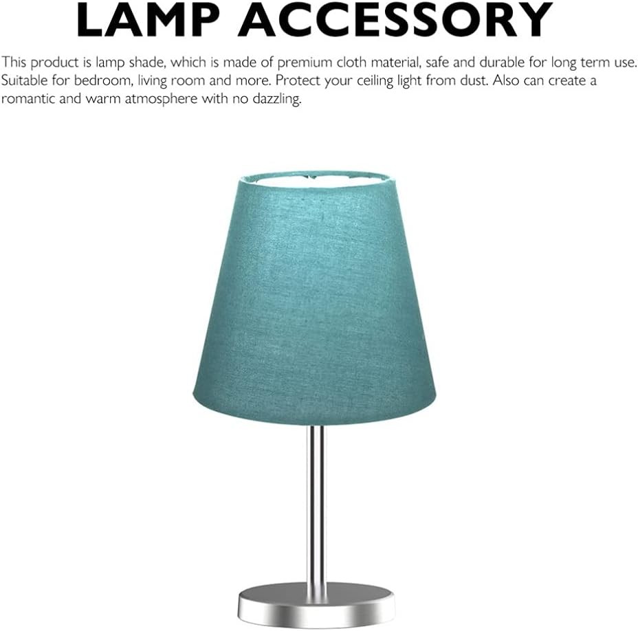 OSALADI 3 bucati abajur verde rafinat din material natural, capac anti-praf, abajur mic pentru lampa de masa, lumina de podea