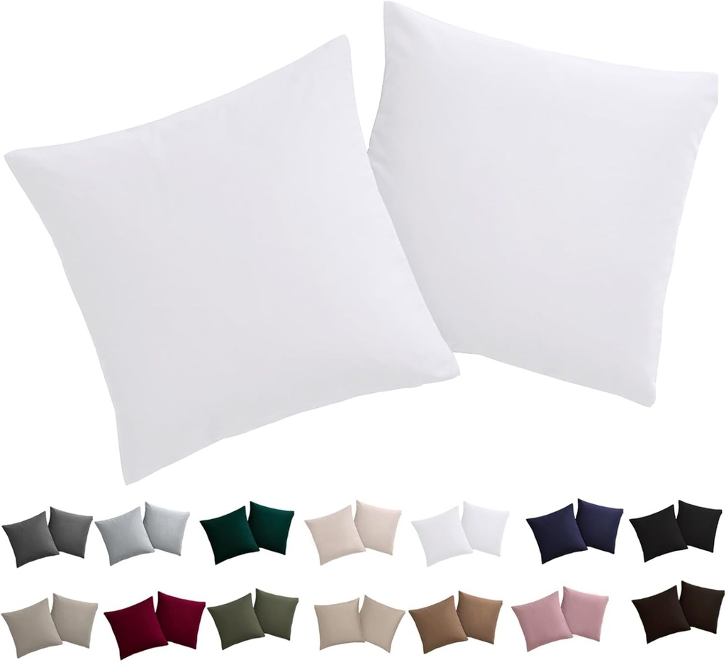Fata de perna Soifox 80x80, pachet de 2 - Fata de perna 80 x 80, alba, 100% microfibra, fara calcare si fara sifonare, cu fermoar