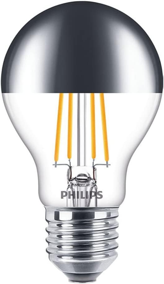 Bec LED Philips, echivalent CM 50W E27, alb cald, fara reglare intensitatii luminoase, sticla