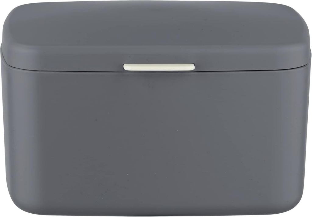 Cutie de depozitare pentru baie WENKO Barcelona, ​​cutie universala cu capac pentru depozitarea ustensilelor in baie, bucatarie si uz casnic, fabricata din plastic special rezistent la spargere, fara BPA, 19,5 x 11 x 16 cm, antracit