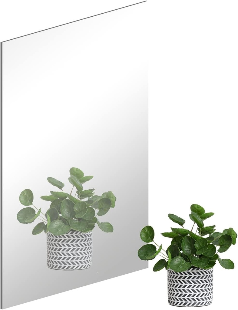 DRERIO Oglinda adeziva de perete 40 x 30 cm Oglinda decorativa acrilica pentru sufragerie, oglinzi decorative transparente moderne pentru baie, dormitor, usa