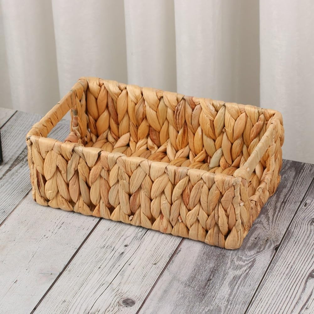 Cos de depozitare din rachita Oewnvmd, cosuri de toaleta, suport pentru ustensile de bucatarie in stil rustic, cos de depozitare
