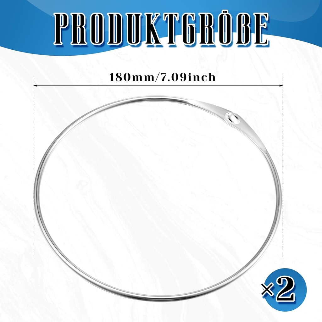 Namalu 2 bucati 180 mm inele de vesta inele de marfa inele de breloc inele mari metalice de agatat inele de geanta inele de esarfa inele de curea inele de cravata inele de lant inele din otel inoxidabil de 18 cm pentru imbracaminte veste de fotbal