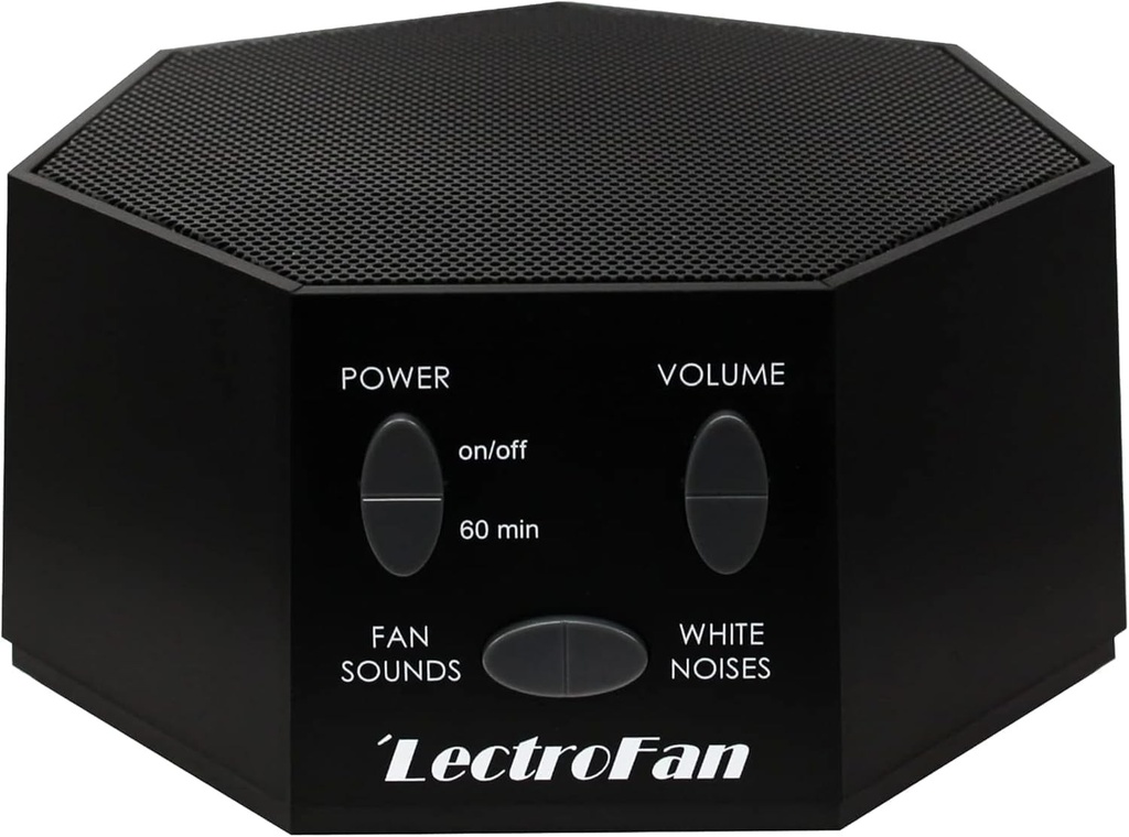 LectroFan ASM1007-BG Aparat de zgomot alb cu sunete de ventilator si temporizator de oprire, negru