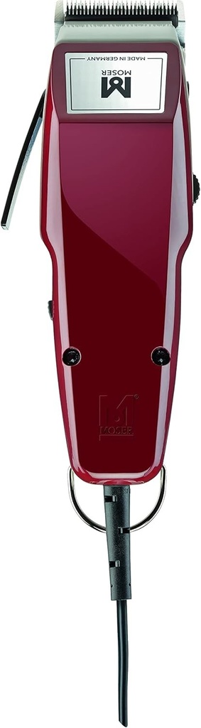 Masina de tuns Moser 1400 pentru barbati, cu cablu, cu accesorii, cu 5 pozitii de blocare (0,7 pana la 3 mm), un pieptene atasabil de 4,5 mm