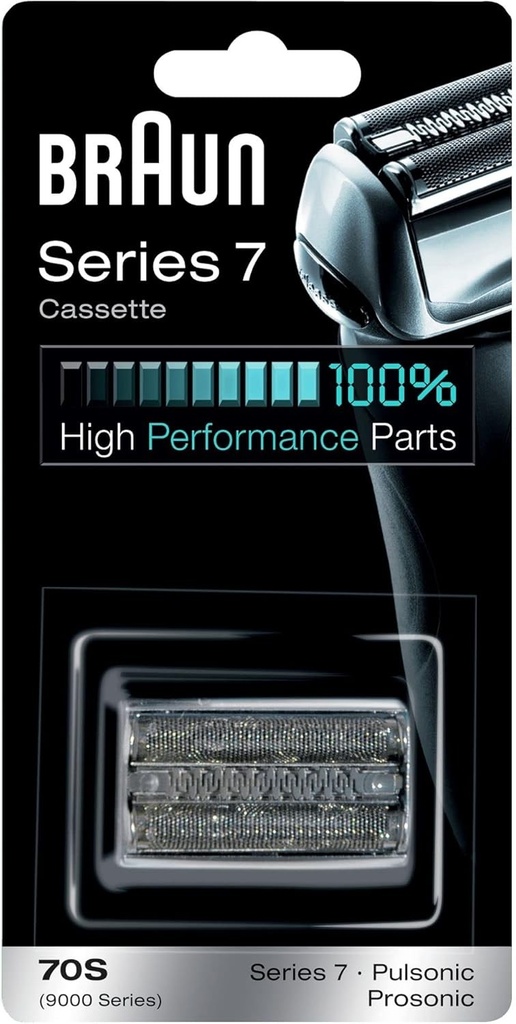 Cap de ras de schimb Braun 70S Silver, original, pentru aparatul de ras electric Braun Series 7