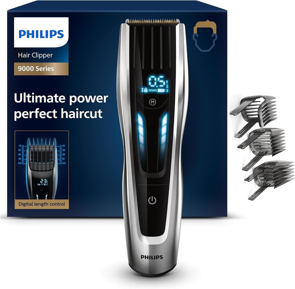 Aparat de tuns Philips seria 9000 cu interfata digitala de glisare (model HC9450/20)
