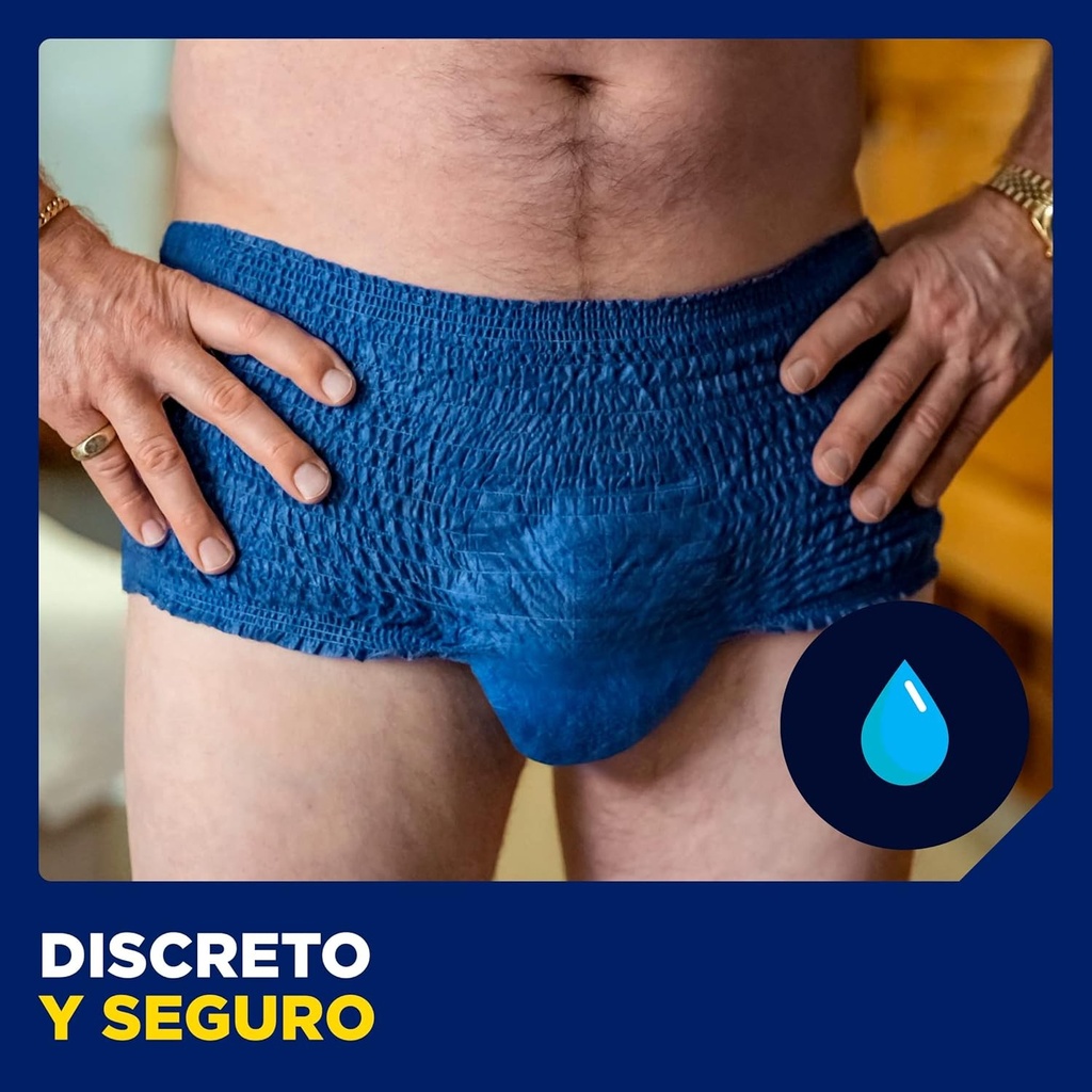 Lenjerie intima absorbanta de unica folosinta TENA Men Active Fit pentru incontinenta masculina - Pentru scurgeri urinare moderate pana la abundente - Marimea L/XL - 32 de lenjerii (pachet pentru 1 luna)
