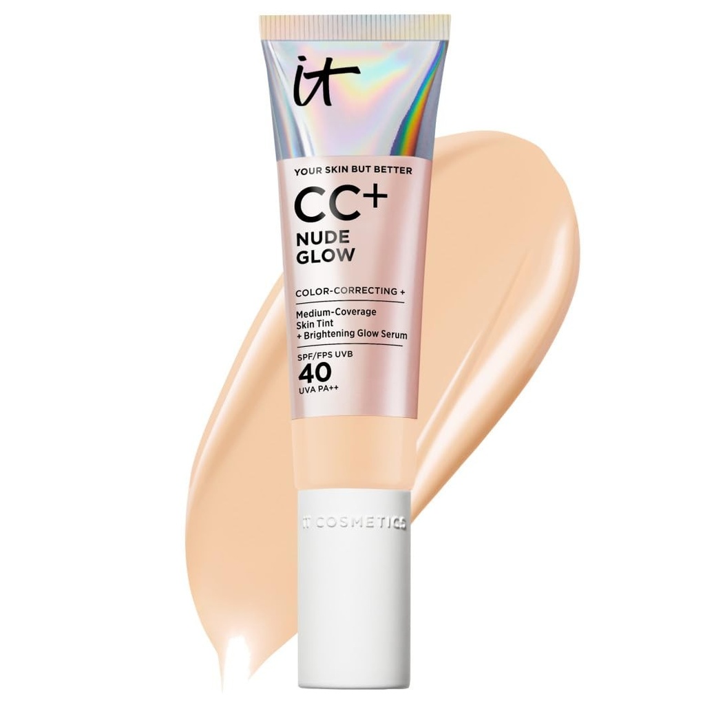 IT COSMETICS Crema CC+ pentru pielea ta, dar mai buna, stralucire nuda
