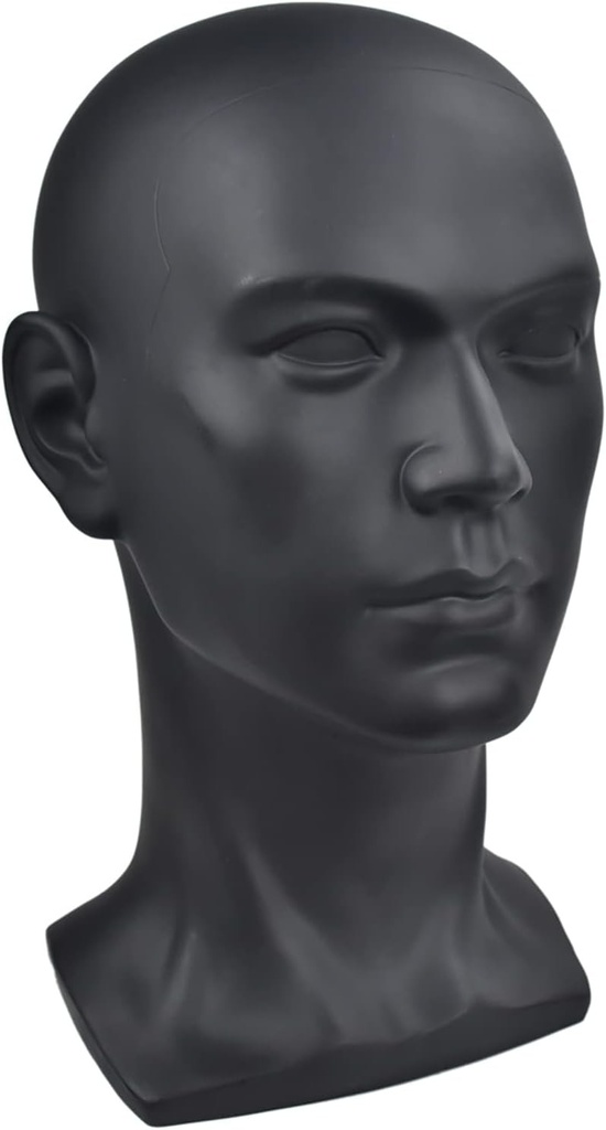 Cap de manechin din plastic, cap masculin cu peruca, realist, pentru expunerea palariilor, ochelarilor de soare…