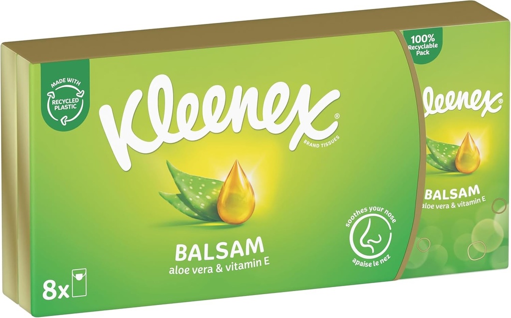 Servetele Kleenex® Balsam, pachete standard, P8 (x10)
