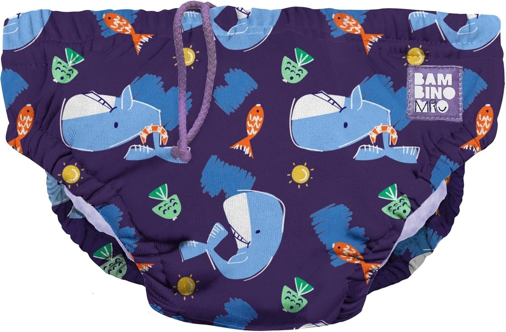 Scutec de baie reutilizabil Bambino Mio, Spritz, 6-12 luni, articole esentiale pentru imbracaminte de plaja pentru bebelusi si copii mici, baieti si fete.