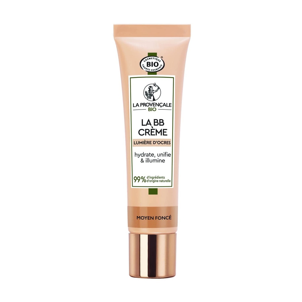 La Provençale Bio - Crema BB Ochre Light - Certificata Organica - Crema Hidratanta Colorata - Ulei de Masline Organic DOP Provence - Pentru Toate Tipurile de Ten - Nuanta: Mediu Inchis - 30 ml