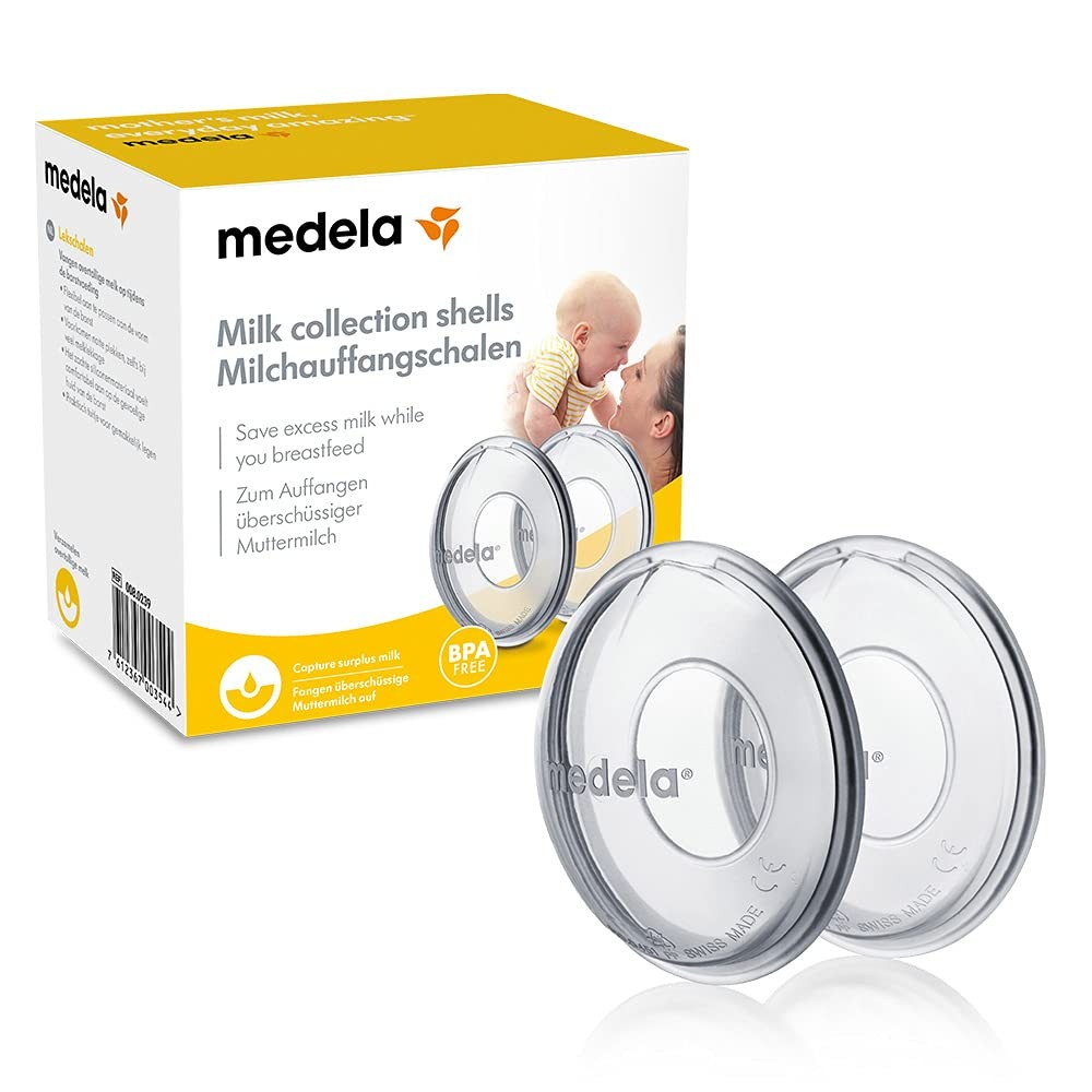 Tavite de colectare a laptelui din silicon Medela – fara BPA – Design moale si flexibil pentru confort maxim – Pachet de 2