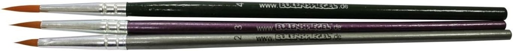 Eulenspiegel 955550 - Set profesional de 5 pensule, 3 pensule din fibre sintetice, pensule de machiaj, pictura faciala si corporala