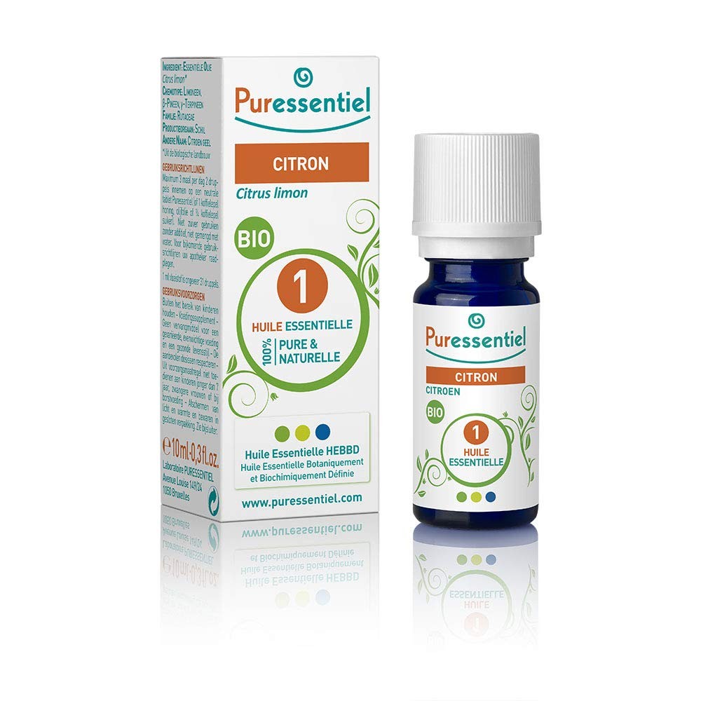 Puressentiel – Ulei esential de lamaie organica – Contribuie la sustinerea sistemului imunitar – 100% pur si natural – HEBDD – Citrus limon – 10 ml