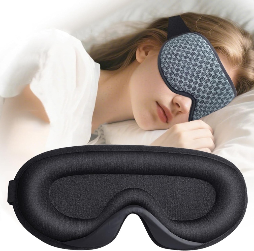 Masca de somn 3D liuchanghe pentru dormitul pe o parte, masca de ochi pentru femei si barbati, blocare 100% a luminii si respirabila, potrivita pentru calatorii si yoga