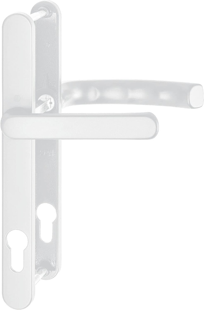 Maner de usa HOPPE din pluta - placa ingusta de 24 mm, maner plat, 67-72, alb