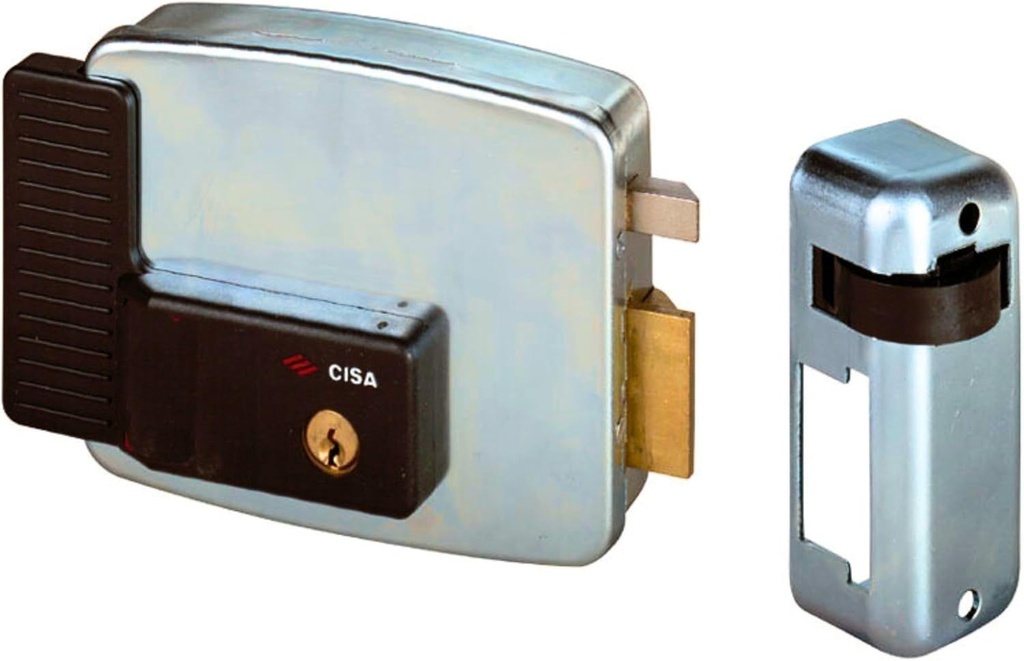CISA - Incuietoare electrica cu zavor 111721601 - Incuietoare electrica Cisa din otel galvanizat cu zavor autoblocant - Incuietoare electrica exterioara pentru poarta, intrare 60 - mana dreapta