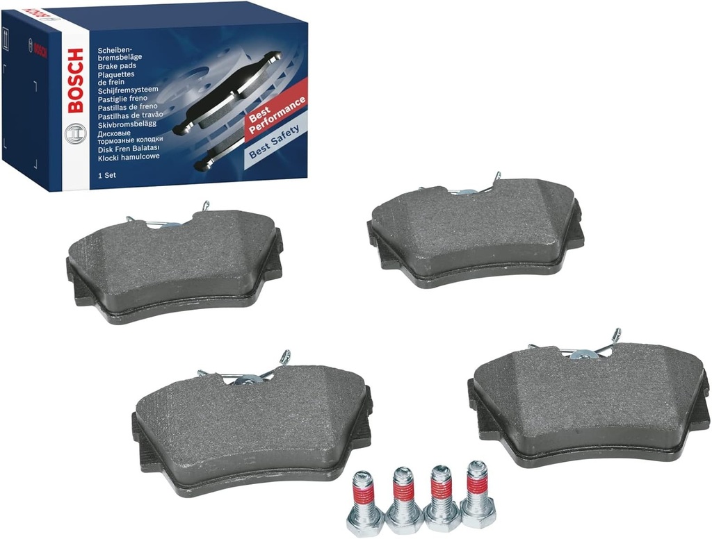 Bosch BP378 - Placute de frana spate pentru autoturisme - Calitate Bosch - Reducere a zgomotului si a prafului - Certificare ECE-R90 - Fara cupru - Set de 4 placute - Cu accesorii