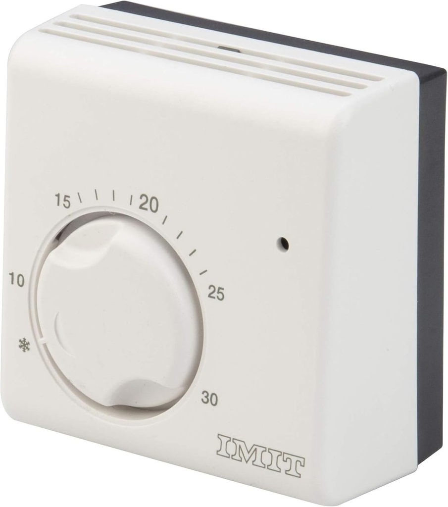 POLY POOL - PP1461 Termostat electromecanic 230V - Termostat pentru centrala termica, interval reglabil +5°C/+30°C - Termostat de camera de perete cu functie anti-inghet si indicator luminos pentru centrale termice