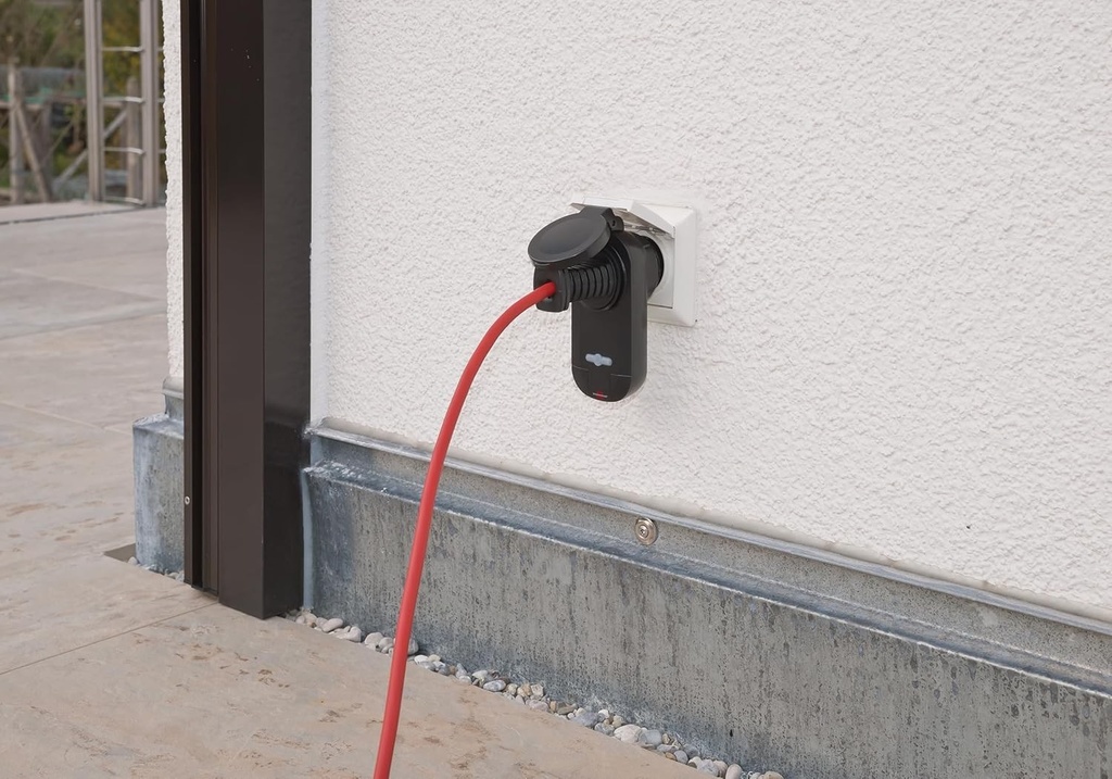 Set de comutare wireless Brennenstuhl RC CE1 0201, pachet de 2 prize wireless (utilizare in exterior IP44, cu telecomanda si protectie sporita la contact) negru