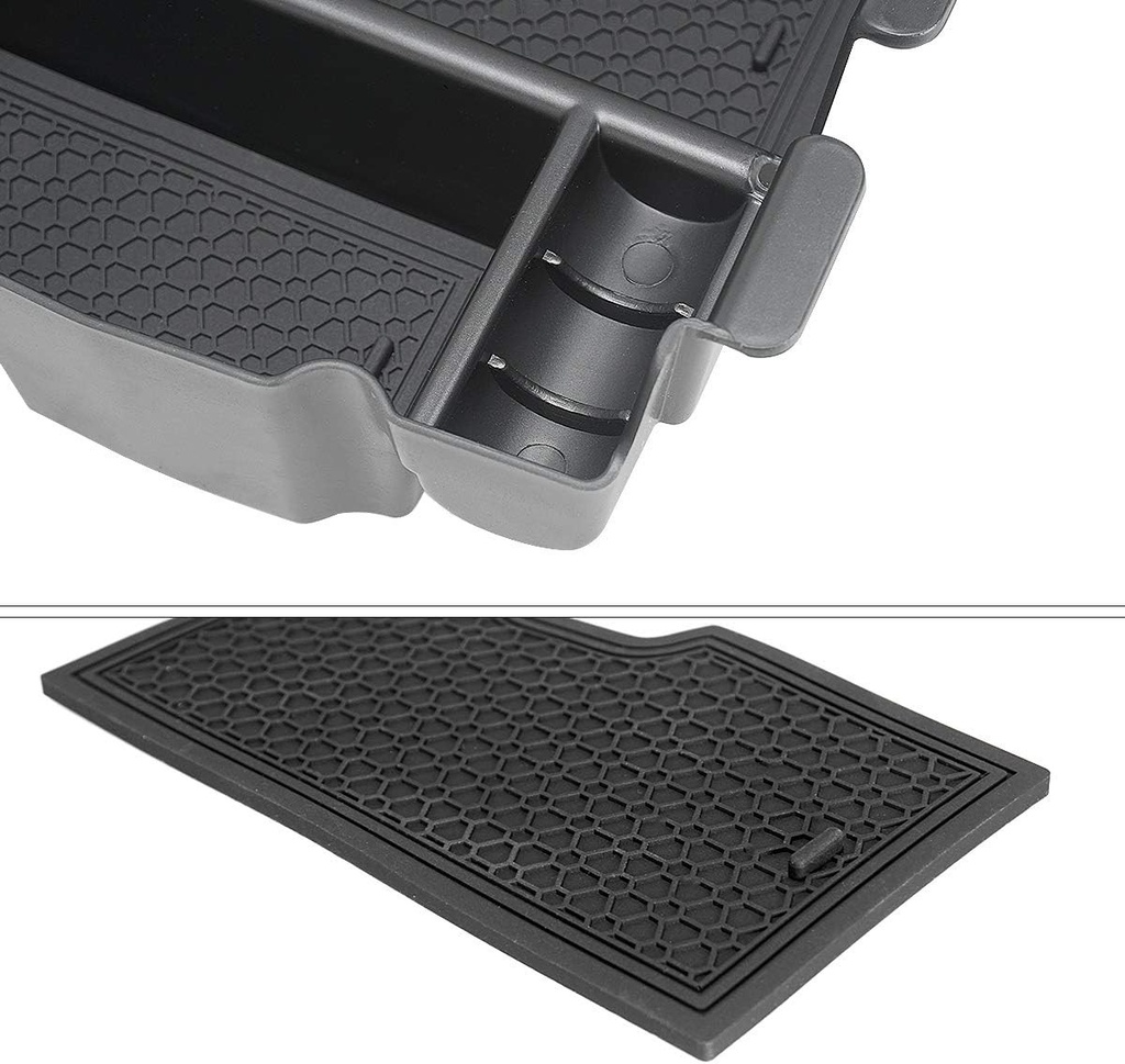 LITTOU KOLOME cutie de depozitare pentru cotiera consola centrala compatibila cu Wrangler JL 2024 2023 2022 2021-2018, cotiera centrala, torpedou, tava organizator