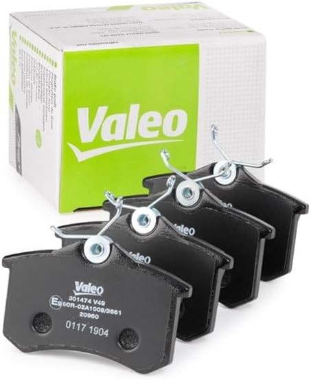 VALEO - Placute de frana First - 301474 - Set de 4 placute - Punte spate - Complet echipat cu accesorii montate