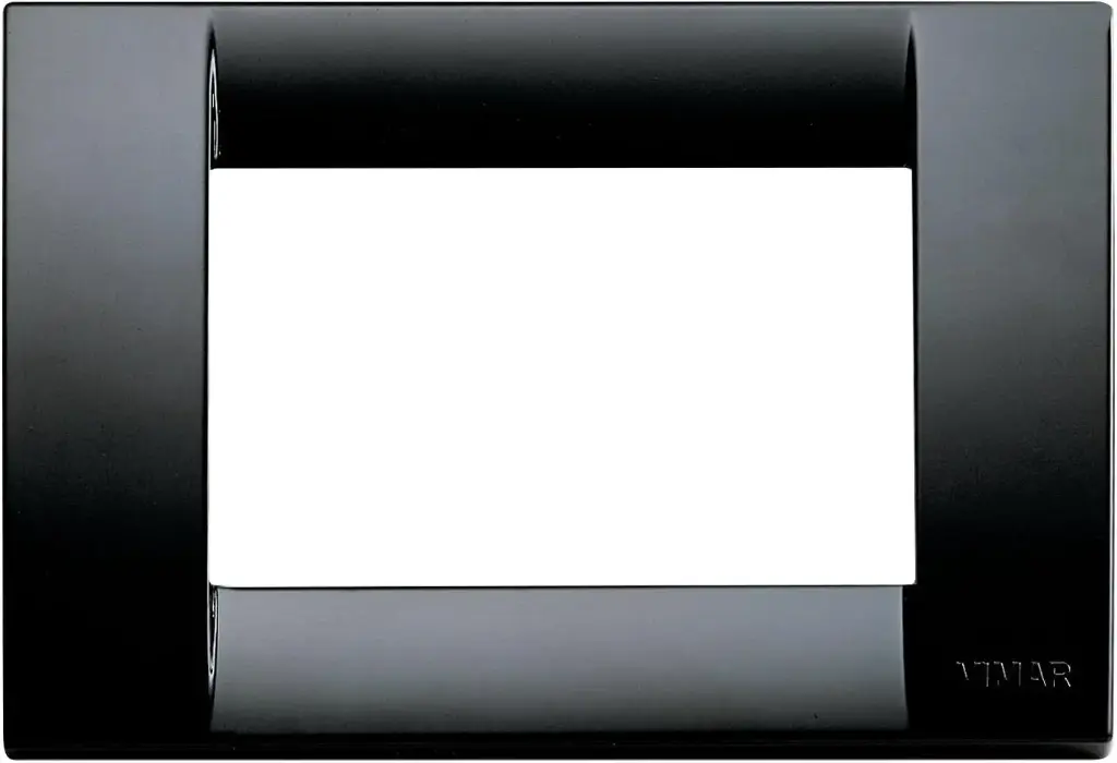 VIMAR, 16743.16 Placa Idea Classic 3 module din technopolymer, neagra, 1 bucata