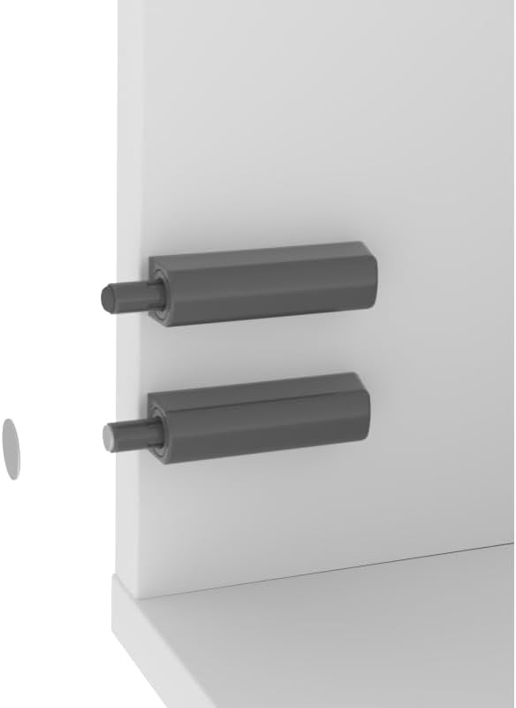 Amortizor magnetic pentru usa GTV cu actionare prin apasare si deschidere scurta, antracit, pentru montare cu suruburi, pentru fronturi de mobila fara manere AM-OAM-KR-MG-60