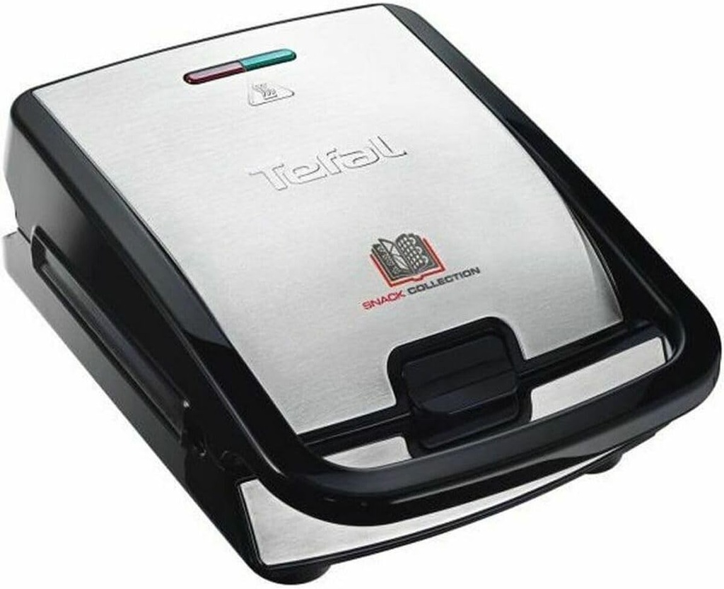 Aparat de facut vafe si sandvisuri Tefal, 2 seturi de farfurii incluse, Depozitare usoara, Curatare usoara, Indicator de incalzire, Invelis antiaderent, Snack Collection SW853D12