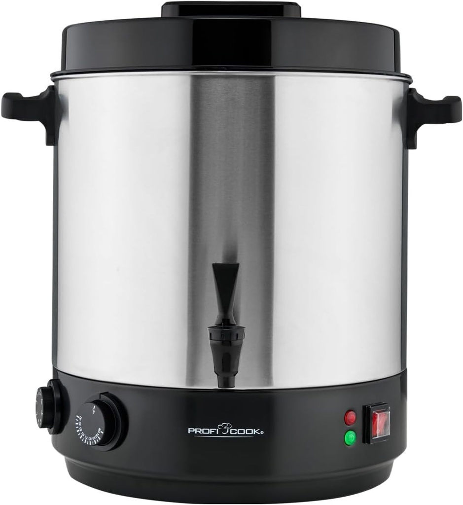 ProfiCook® Aparat 2 in 1 pentru bauturi calde si conservare | Rezervor de 32 l | Functie de mentinere la cald | Temporizator | 2100 W | 30°C - 100°C | Vas de conservare din otel inoxidabil | Dozator de bauturi calde cu robinet | PC EKA 1283