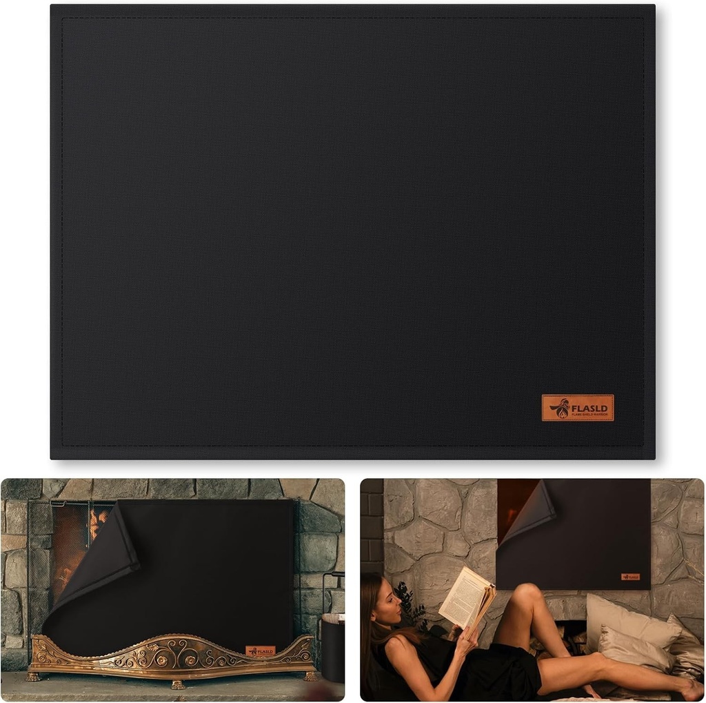 Blocator de semineu FLASLD, tavan, opreste pierderea de caldura peste noapte, opritor de curent pentru semineu, economiseste energie, husa pentru semineu neagra (81 x 96 cm)