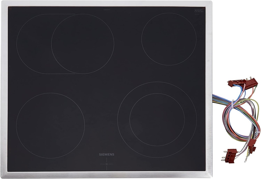 Plita electrica Siemens iQ300 EA645GN17, montata pe plita, 60 cm, cadru montat pe suprafata, 4 zone de gatit de mare viteza, zona de prajire si zona cu circuit dublu