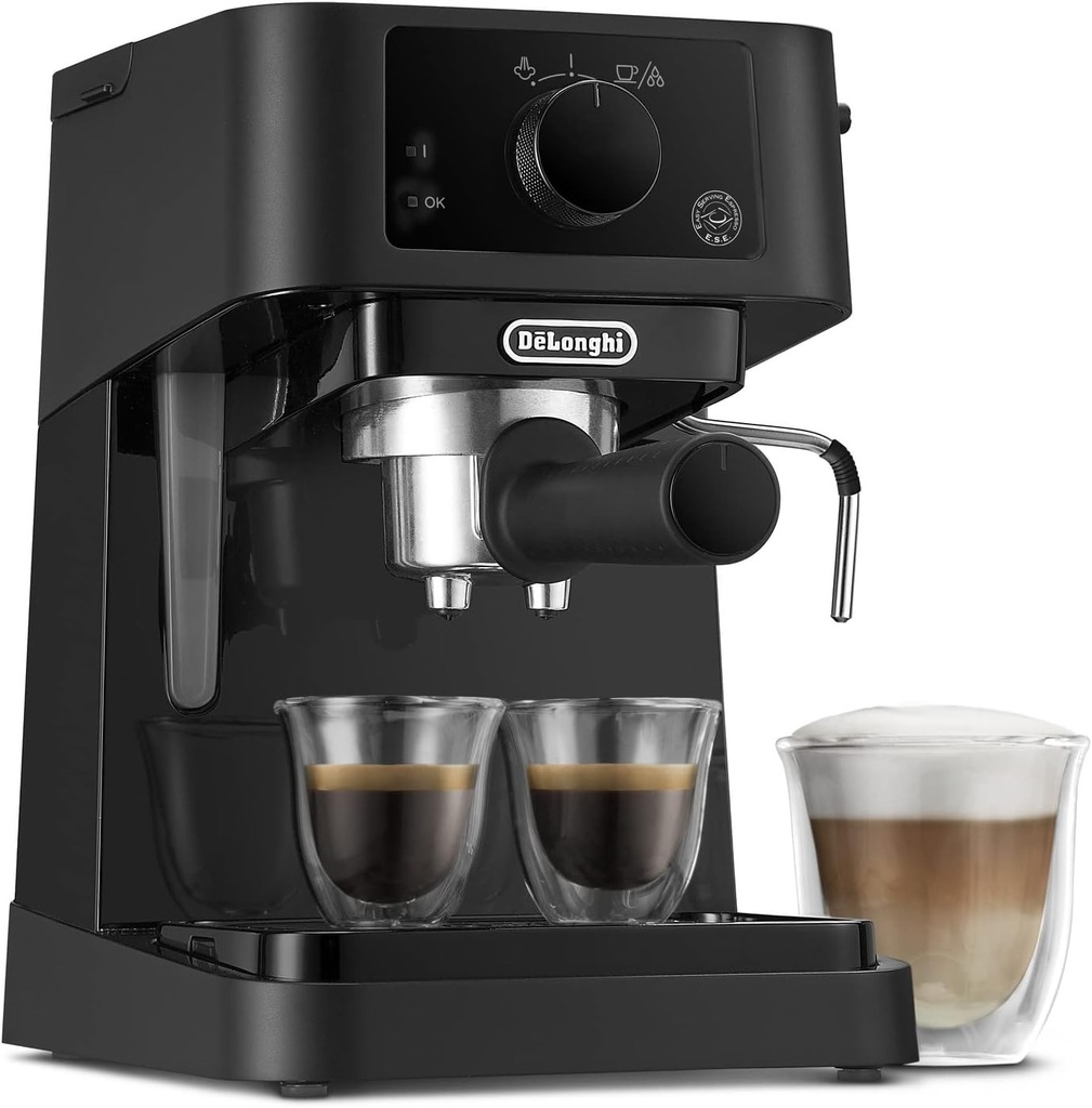 De'Longhi Stilosa Advanced EC235.BK - Espressor cu pompa cu presiune de 15 bar, 1100 W, 1L, negru