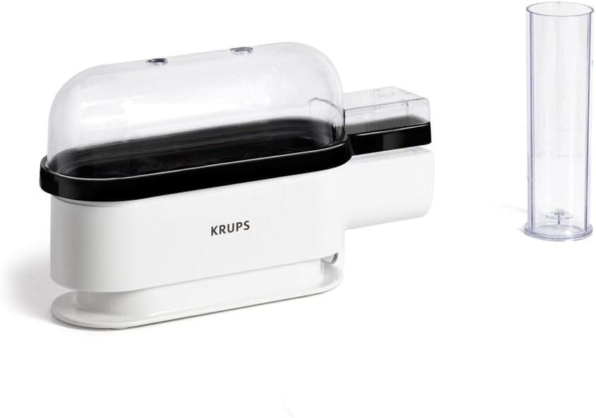 Krups Ovomat Trio, Aparat de gatit oua, Pentru pana la 3 oua, Include cana de masurat apa cu perforator de oua, suport pentru oua, semnal sonor, EG234115, Alb/Negru