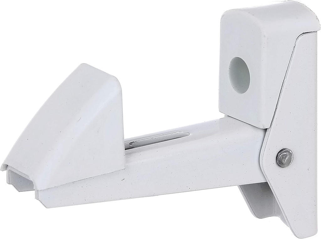 Alberts 307769 Opritor pentru oblon | Inchidere automata | Aluminiu lacuit alb | Distanta opritor - Placa de montare 15-50 mm